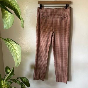 Anthropologie | The Essential Slim Plaid Trousers